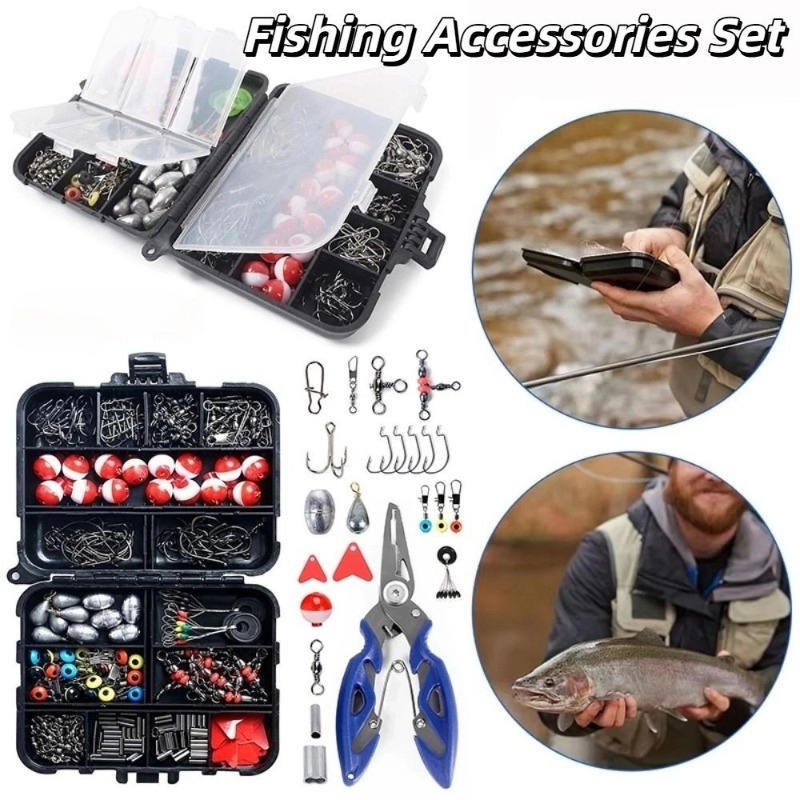 Fishing Lure Kit - 1 Set Kugel-Schwimmer Angelzubehör-Kit, Kurbelhaken, Karpfenangeln,