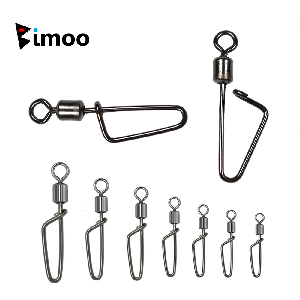Fishing Lure Kit - 20 Stück schwarze Nickel-Angelwirbel mit Coastlock-Verschluss
