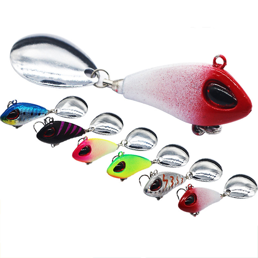 Fishing Lure Blade Bait - Metall-Vib-Angelköder, Micro-Spinnerbait für Barsch und Forelle,