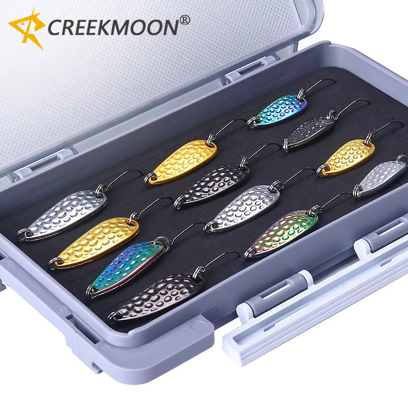 Fishing Lure Spinnerbait - 12-teiliges Set aus Zinklegierungs-Metall-Löffelködern 2,5g 3,5g