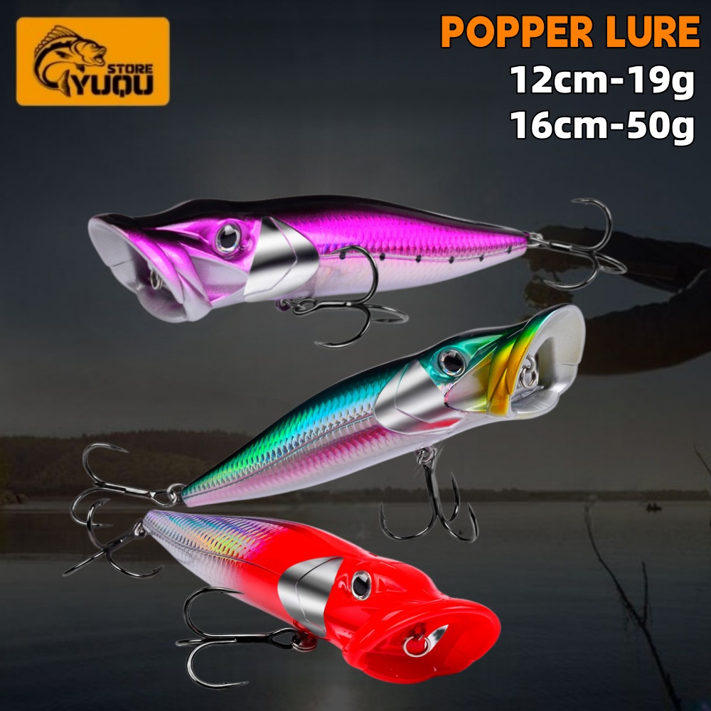 Fishing Lure Popper - 1 Stück 12cm-19 16cm-50g Popper-Köder Oberflächenköder