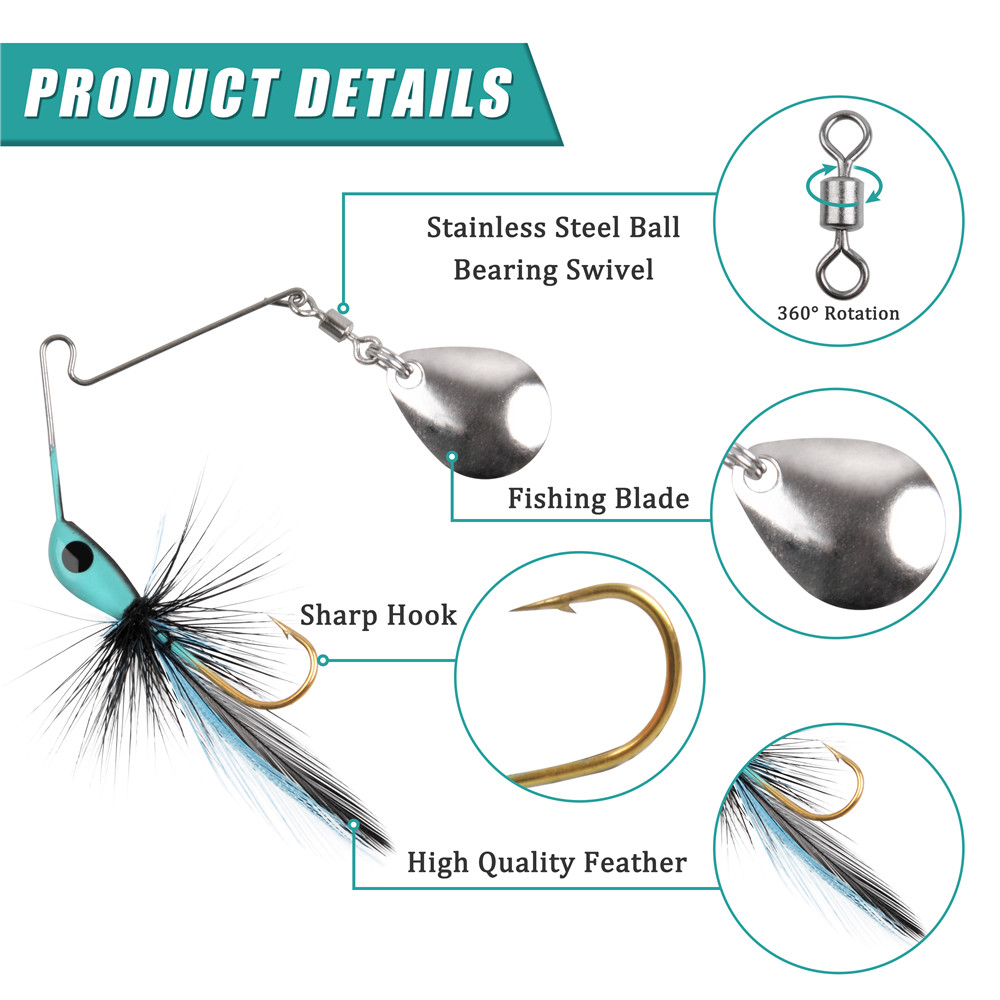 6Pcs/12Pcs Spinner köder Bass  – Fishing Lure Spinner Bewertung und Preis