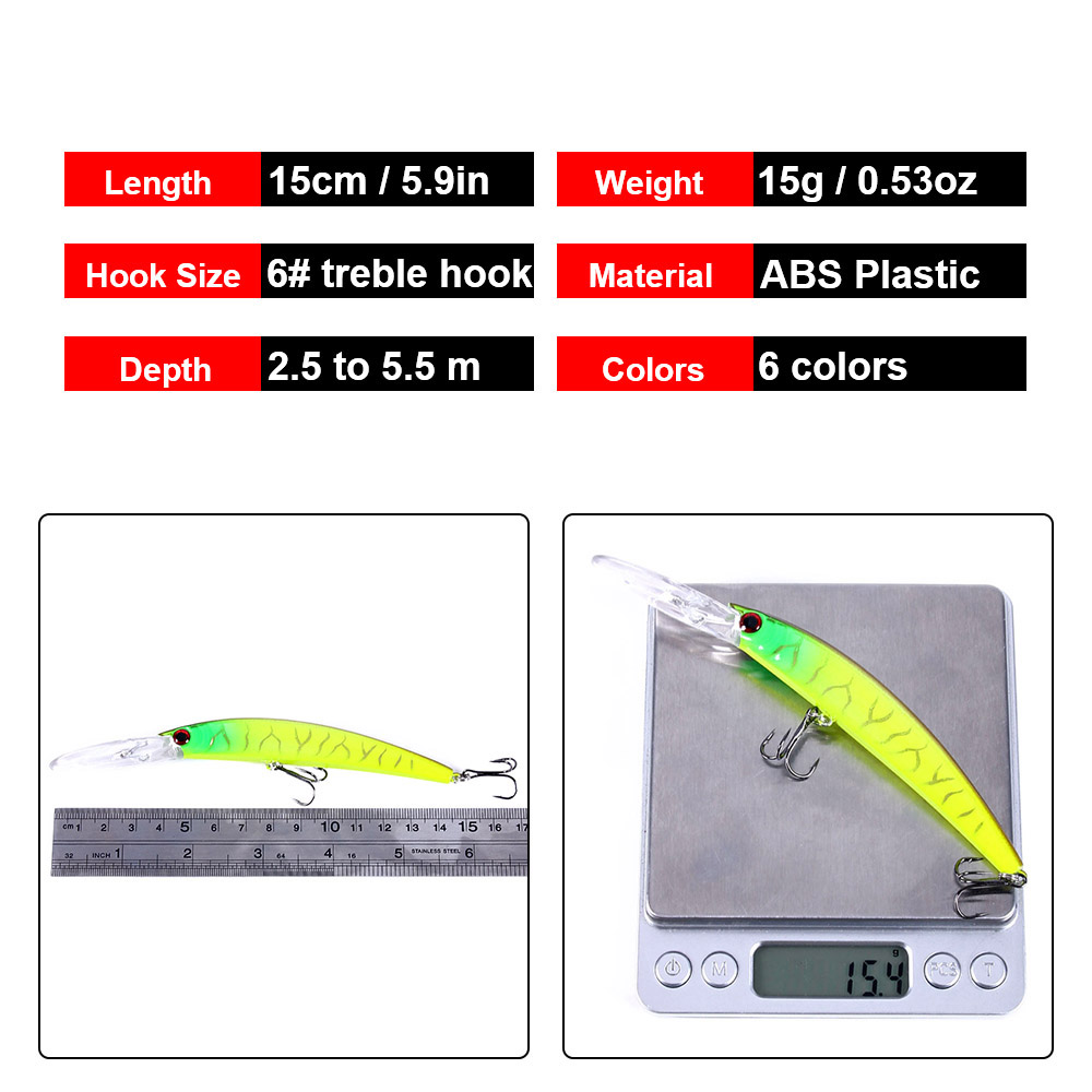 1PCS 15cm 15g Tiefe Tauchen Je – Fishing Lure Spinner Bewertung und Preis