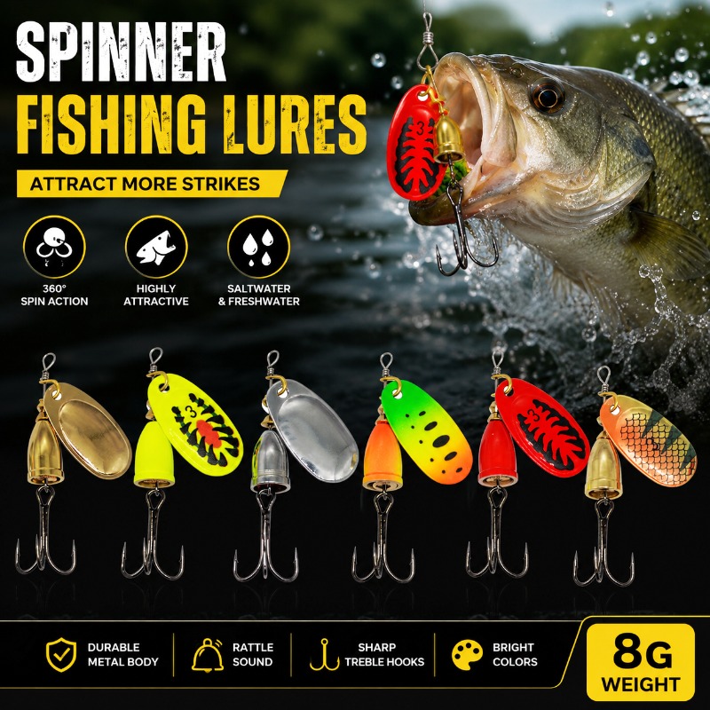 Metall-Spinner-Köder 8g mit ro – Fishing Lure Blade Bait Bewertung und Preis