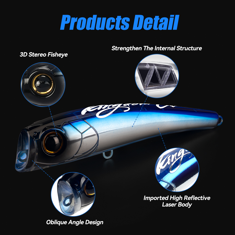 KINGDOM GT Topwater Popper Köd – Fishing Lure Popper Bewertung und Preis